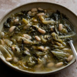 Escarole and beans in a bowl