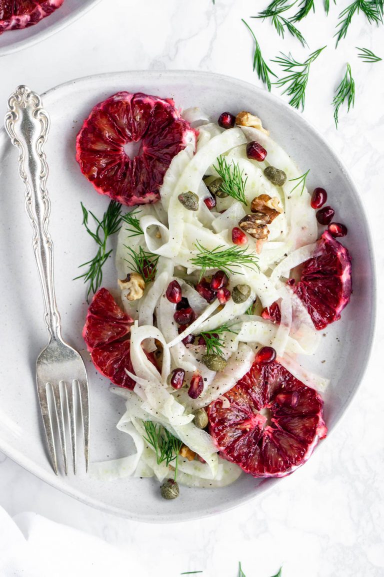 Fennel Salad with Blood Orange, Pomegranate and Capers Pina Bresciani