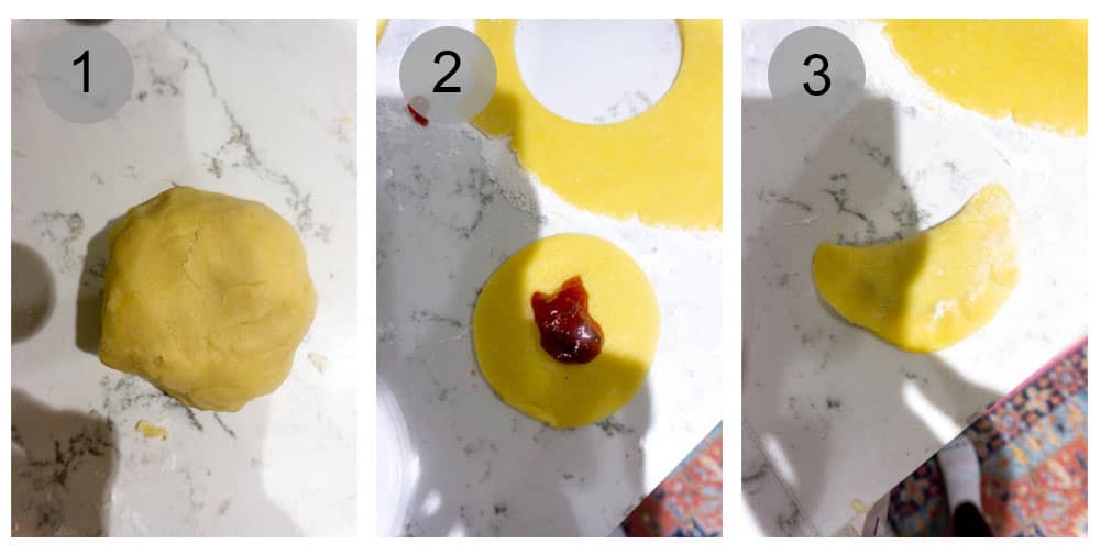 step by step photos on how to make jam cookies (with leftover pasta frolla)