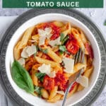 Pinterest image for pasta pomodoro