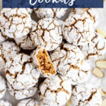 Pinterest image for amaretti cookies