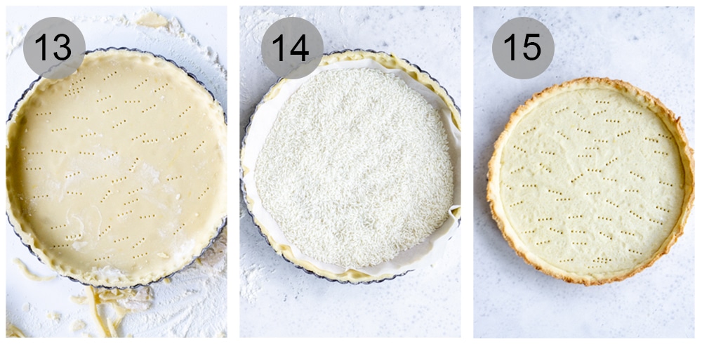 Step by step process on how to make a peach tart (13-15))