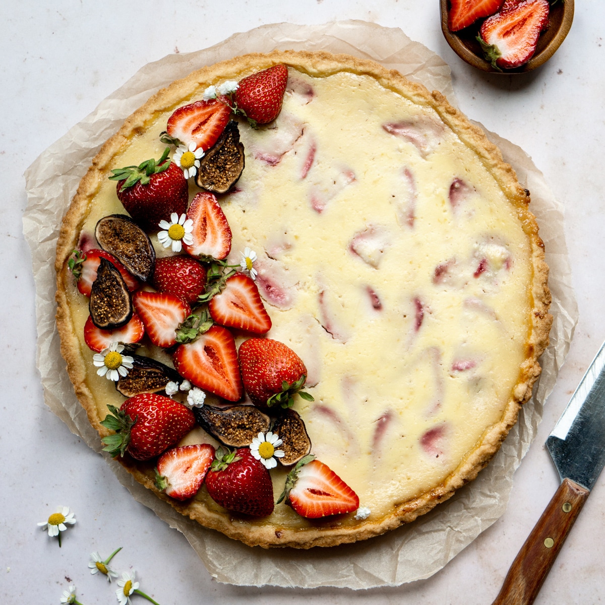 Strawberry and Ricotta Crostata with Fig Jam Pina Bresciani