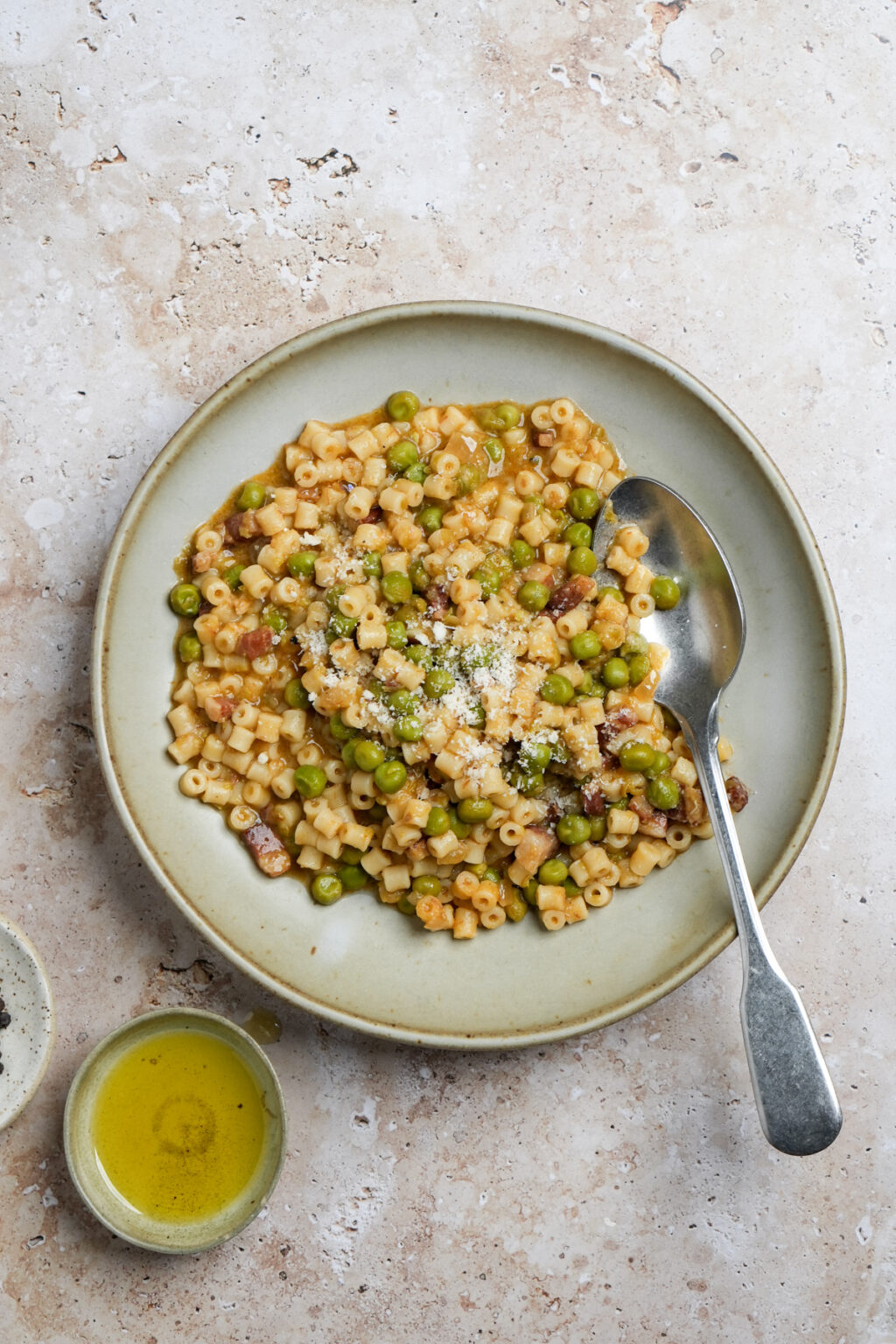 Pasta e Piselli (Italian Peas and Pasta Recipe) - Pina Bresciani