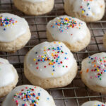 lemon ricotta cookies on a wire rack